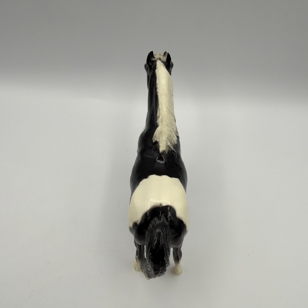 Vintage Breyer Horse #21 Shetland Pony Black White Glossy Pinto Bald Face Figure - Picture 6 of 9